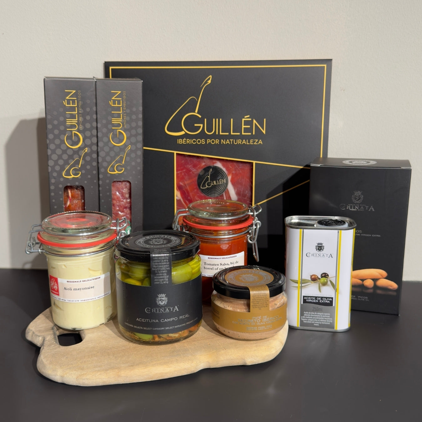 Iberico Package - Jamón, Chorizo, Picos, Olive Oil, Olives, Aioli and Patés