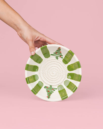 Raspbord Kerstgroen – Handgemaakt Spaans Keramiek