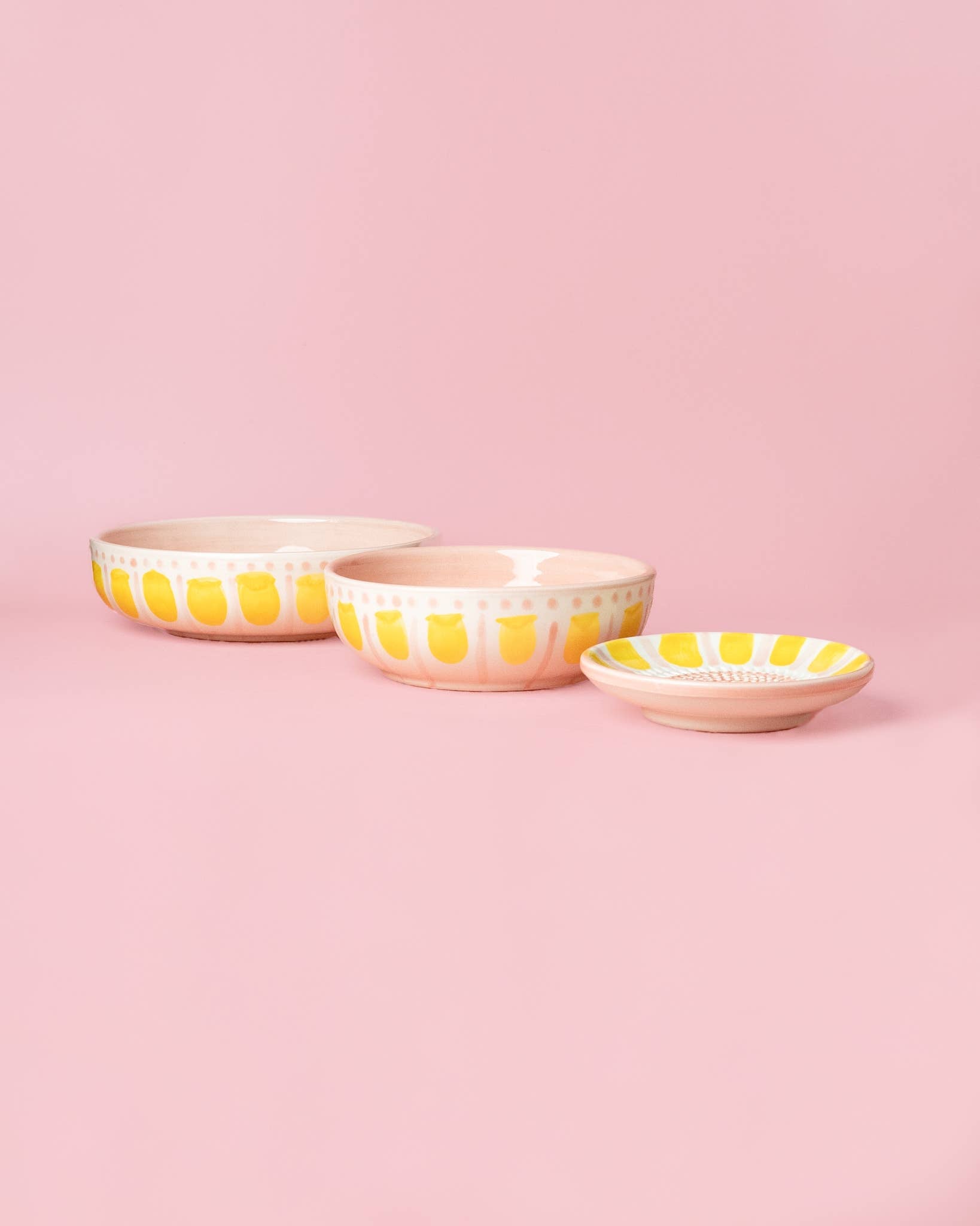 Raspbord keramisch Valentina Klein - Pastelroze Spaans aardewerk