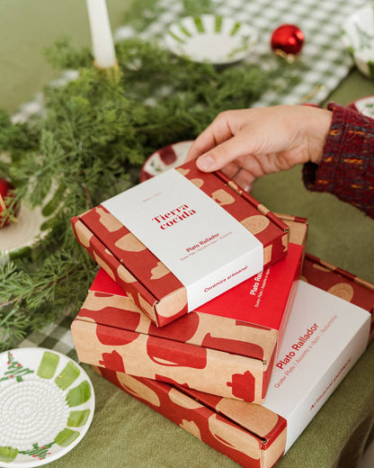Raspbord Kerstgroen – Handgemaakt Spaans Keramiek