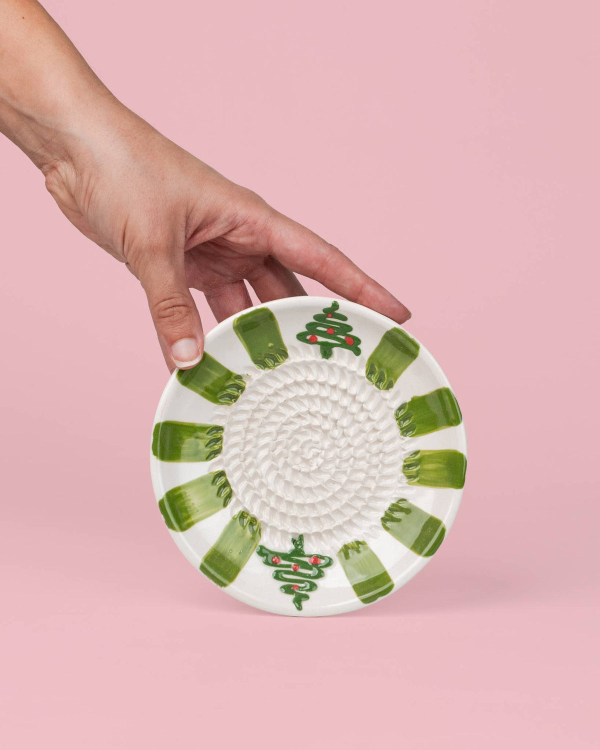 Raspbord Kerstgroen – Handgemaakt Spaans Keramiek