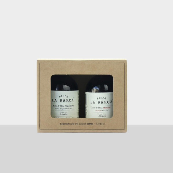 Olive oil gift set smoked and non-smoked olive oil Finca La Barca